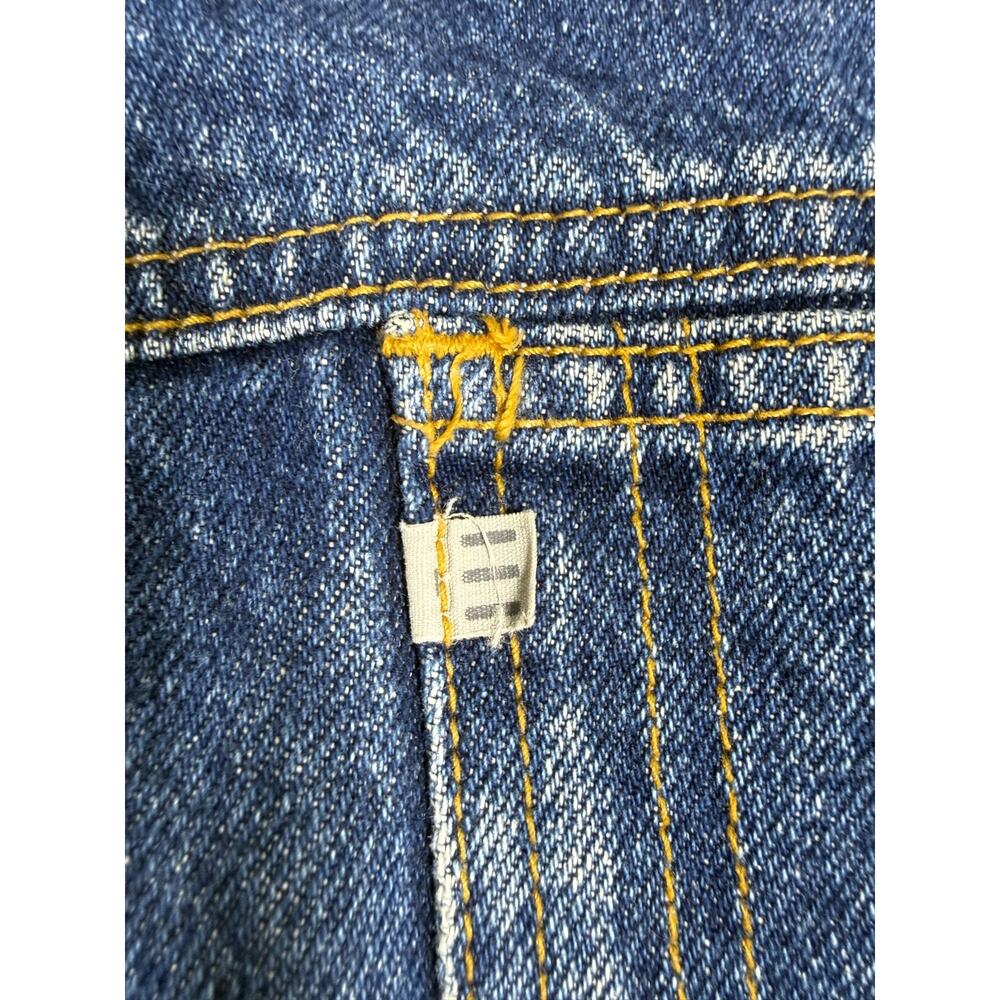 Vintage 80s Esprit Cropped Denim Jacket Dark Wash Supermodel Grunge L - Picture 6 of 9